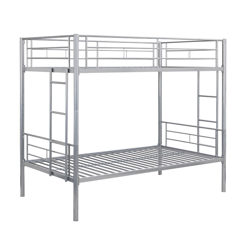 Simplie Fun Metal Bunk Bed Silver