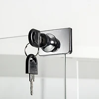 Streamdale Furniture One Door Glass Cabinet Glass Display Cabinet With Shelves