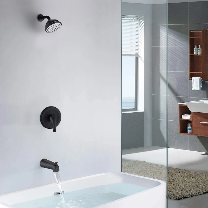 Streamdale Furniture Single Handle Single Functions Shower Head Set With Tub Spout (Valve Included)