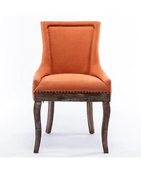 Streamdale Furniture Set of 2 Ultra Side Dining Chairs, Orange