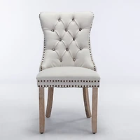 Streamdale Contemporary Flax Upholstered Dining Chair Set