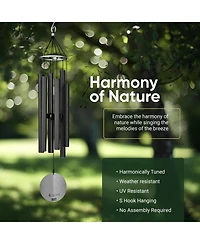 Nature's Melody Aureole Tunes Wind Chimes - 6-Tube Outdoor chime, E Pentatonic Scale 36 Inch