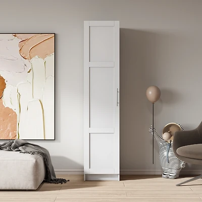 Streamdale White Wall-Mounted Storage Cabinet, 71"H