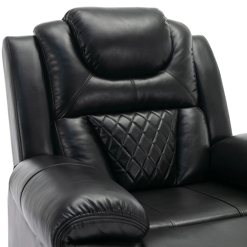Streamdale Manual Recliner Chair with Led for Home Theater