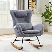 Streamdale Rocking Chair Nursery, Modern Rocking Chair With High Backrest
