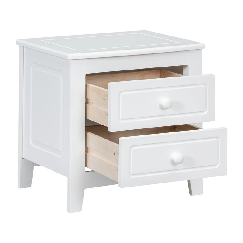 Simplie Fun 2-Drawer Nightstand For Bedroom, Mid Century Retro Bedside Table With Classic Design