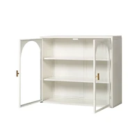 Streamdale 27.56" Glass Doors Modern Two-Door Wall Cabinet