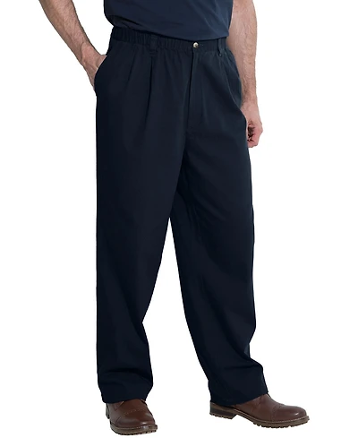 KingSize Big & Tall Knockarounds Full-Elastic Waist Pleated Pants