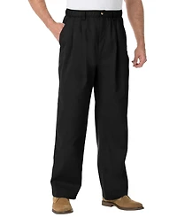 KingSize Big & Tall Knockarounds Full-Elastic Waist Pleated Pants