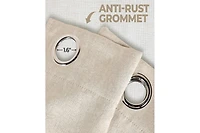 Superior Senna Textured Curtain Set of 2 Panels with Grommet Header, 52" X 108"