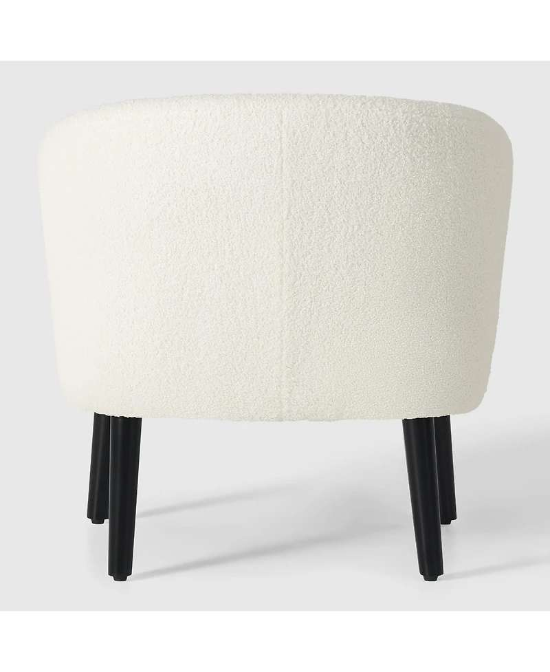 29" Wide Mid Century Modern Club Barrel Accent Armchair