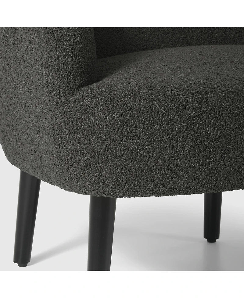29" Wide Mid Century Modern Club Barrel Accent Armchair