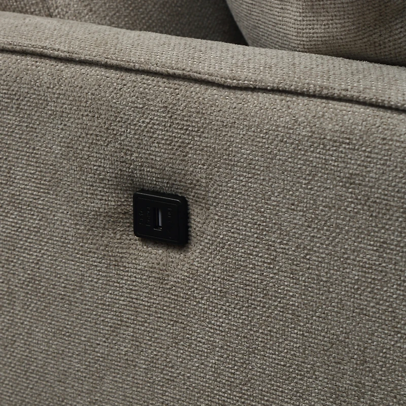 Simplie Fun Living Space Sofa 2 Seater, Loveseat With Waterproof Fabric, Usb Charge