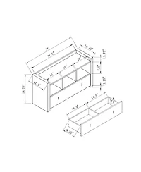 Simplie Fun Shoe Bench White