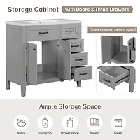 Streamdale 36" Bathroom Cabinet Base with Drawers