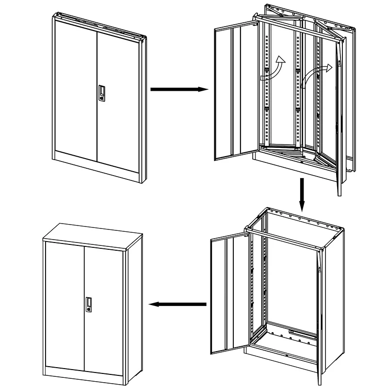 Streamdale Furniture Metal Locking Storage Cabinet