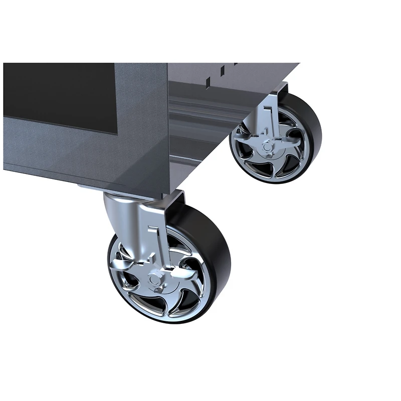 Streamdale Furniture 4 Drawers Multifunctional Tool Cart With Wheels And Wooden Top