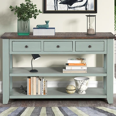 Streamdale Pine Console Table with 3 Drawers