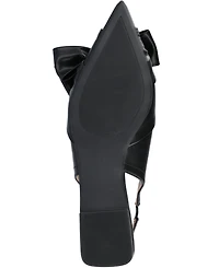 Journee Collection Women's Sabbrina Bow Sling Back Pointed Toe Flats