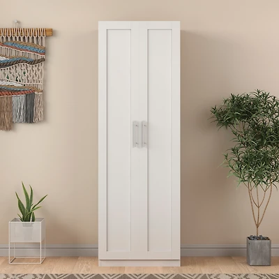 Streamdale 2-Door Kitchen and Wardrobe Cabinet with Partitions