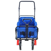 Streamdale Furniture Folding Wagon Collapsible Outdoor Utility Wagon, Heavy Duty Folding Garden Portable Hand Cart
