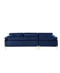 Streamdale Furniture Shannon Velvet Sectional Sofa With Chaise