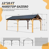 Streamdale Wooden Frame Gazebo Outdoor Pavilion for Patio & Garden