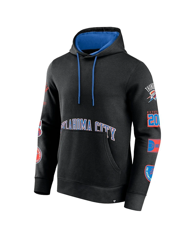 Fanatics Men's Black Oklahoma City Thunder Home Court Pullover Hoodie