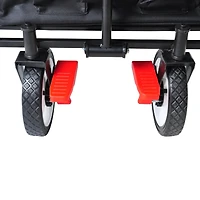 Streamdale Furniture Folding Wagon Garden Shopping Beach Cart (Black)