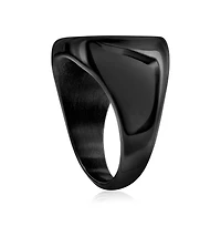 Stainless Steel Brushed Square Ring
