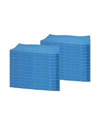 Arkwright Home Huck Cleaning Towels (Bag of 50), 14x24 in., Cotton, Blue, Multi-Purpose, Reusable