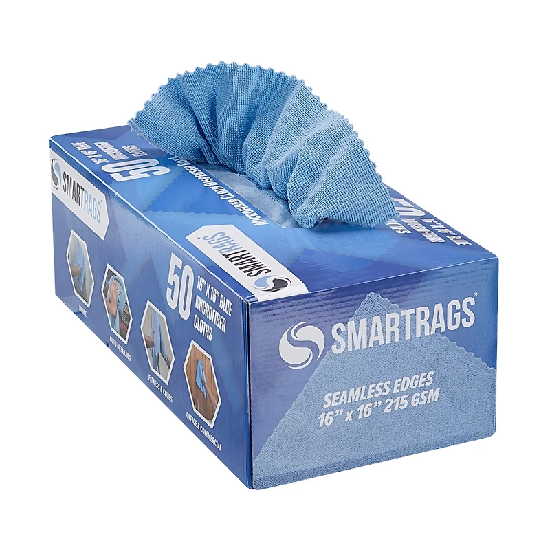 Arkwright Home SmartRags Xl Microfiber Cleaning Cloths (Box of 50), 35 Grams, 16x16, Reusable, Multi-Purpose, Color Options
