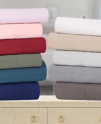 Superior Solid 300-Thread Count Cotton Percale Deep Pocket Sheet Set