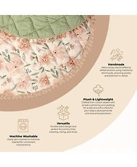 Crane Baby Baby Girls Parker Floral Quilted Playmat