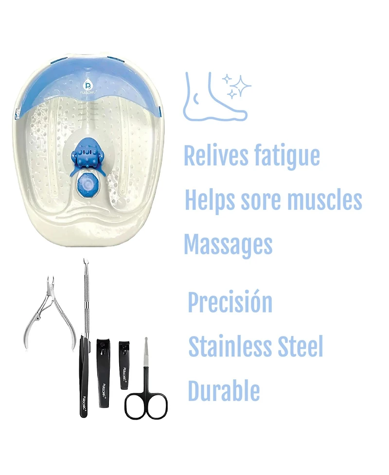 Pursonic Spa & Groom Bundle: Foot Spa, Manicure Kit, Precision Tools