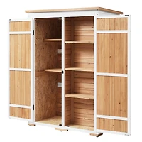 Streamdale 5.5ft H Wood Storage Shed - Lockable Doors