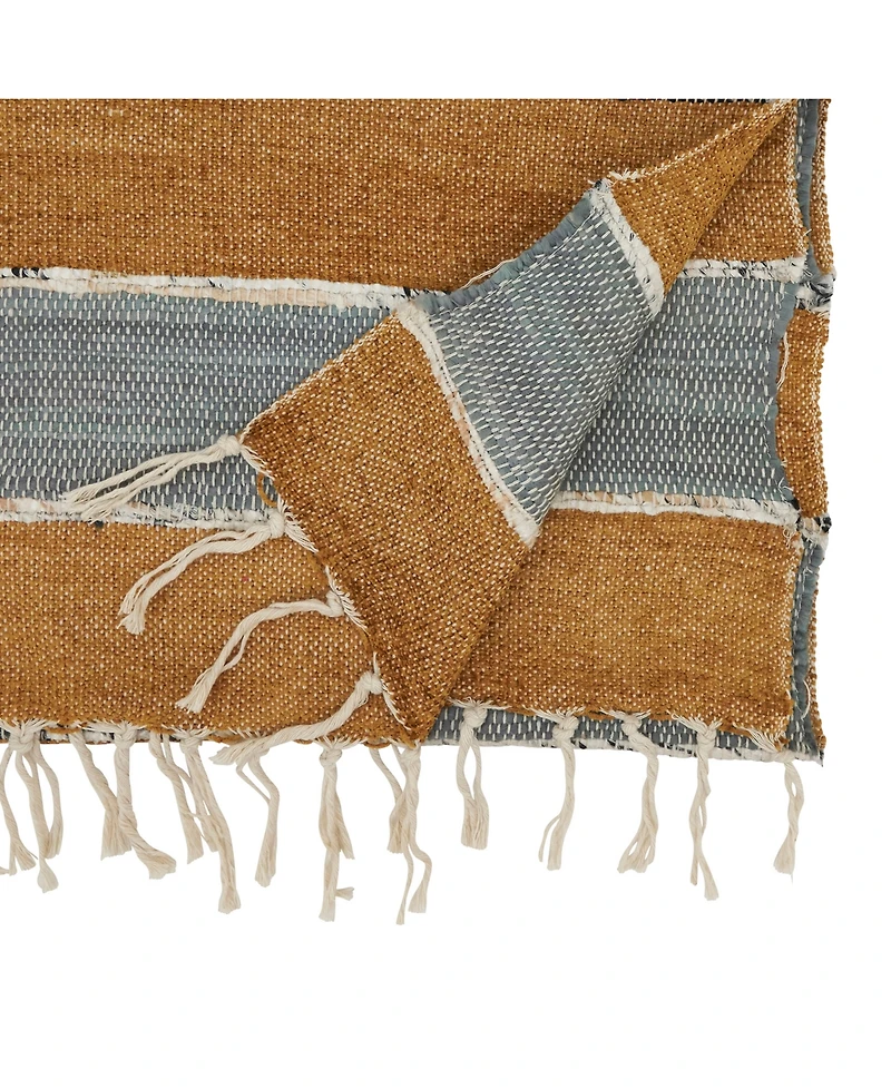 Saro Lifestyle Boho Chic Fringe-Edged Table Runner, 16"x72"
