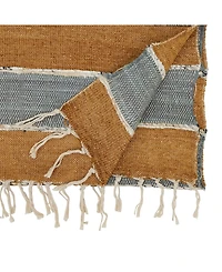 Saro Lifestyle Boho Chic Fringe-Edged Table Runner, 16"x72"