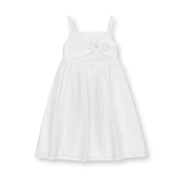 Hope & Henry Toddler Girls Sleeveless Bow Front Linen Sundress