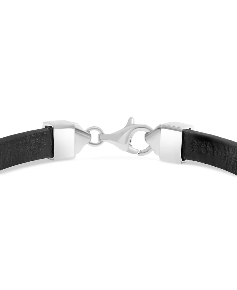 Effy Men's Lapis & Blue Leather Bracelet in Sterling Silver (Also in Onyx & Malachite)