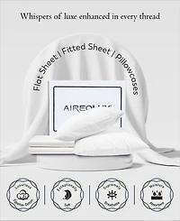 Purity Home Aireolux 1000 Thread Count Egyptian Cotton Sateen 4-Pc. Sheet Set