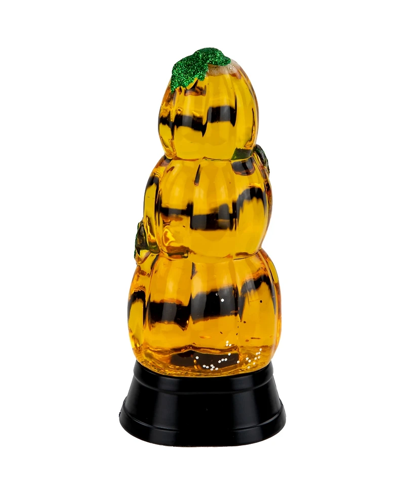 Northlight 14.75" Led Lighted Stacked Jack O' Lanterns Halloween Snow Globe