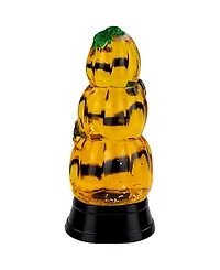 Northlight 14.75" Led Lighted Stacked Jack O' Lanterns Halloween Snow Globe