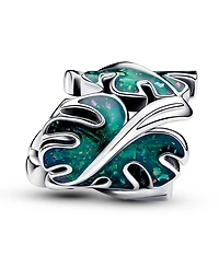 Pandora Sterling Silver Green Monstera Leaves Charm