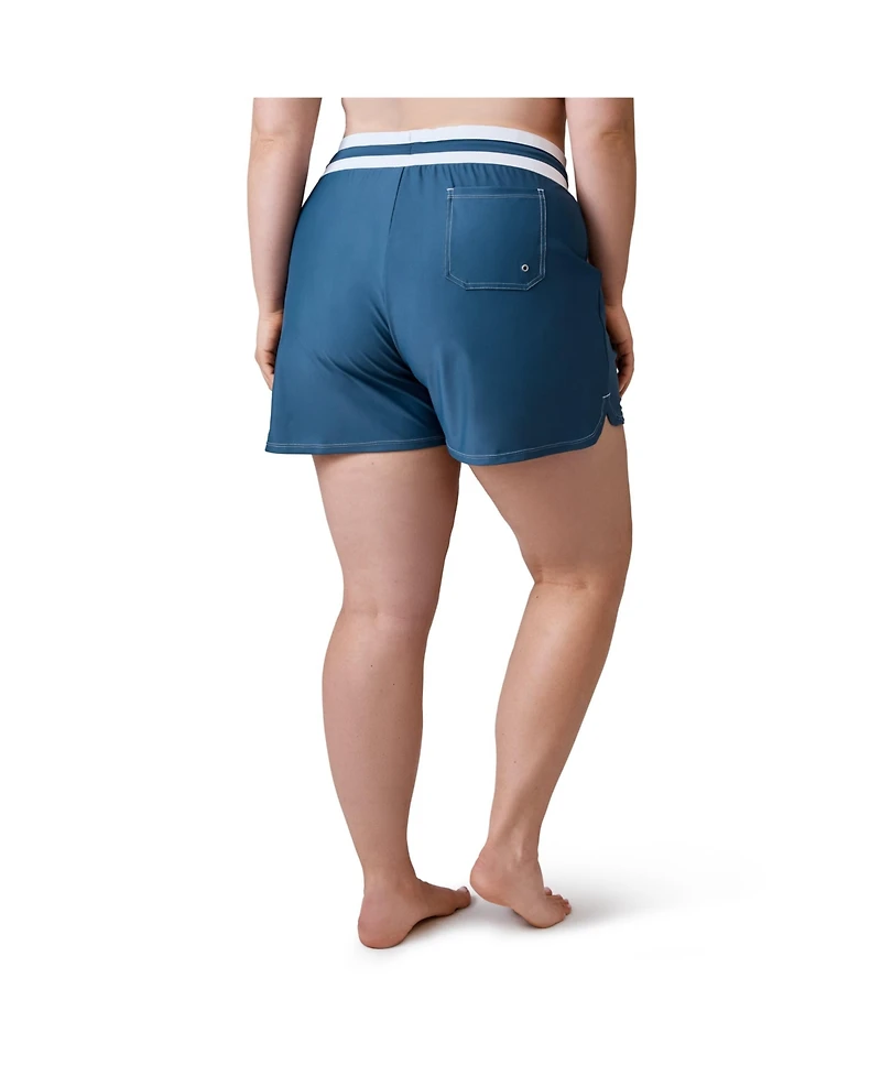 Free Country Plus Size Drawstring Swim Short