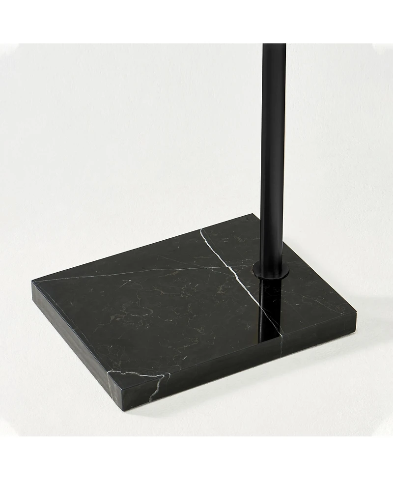 Logan Contemporary Arc Led Floor Lamp with Marble Base (76")