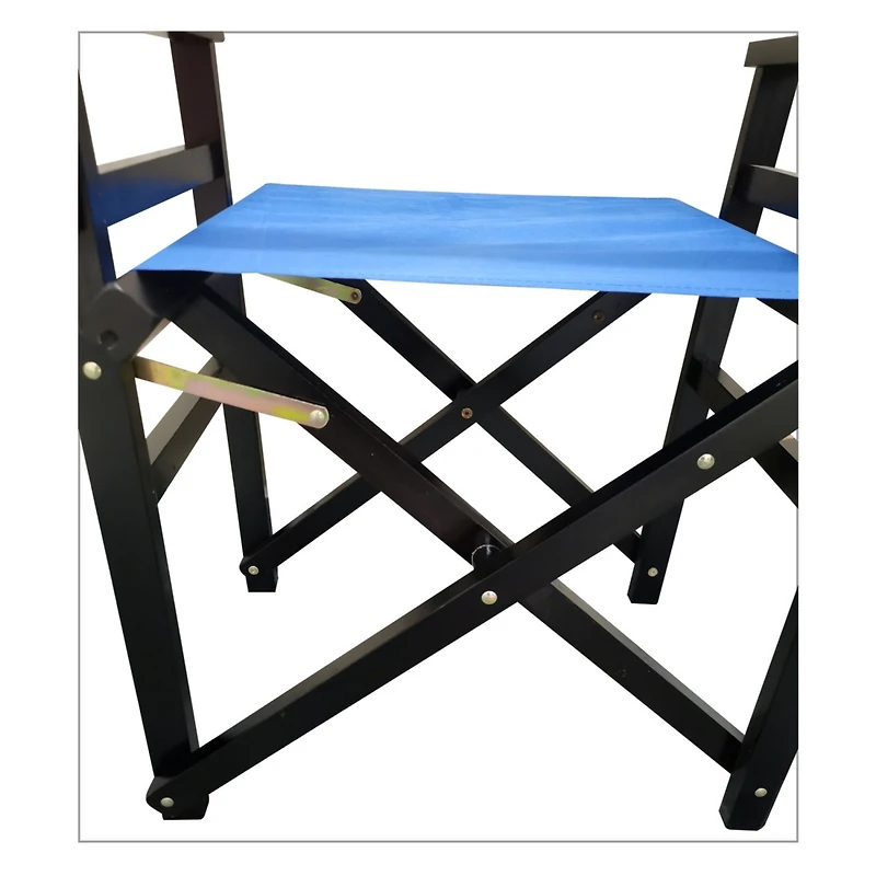 Simplie Fun Canvas and Wood Folding Chairs Set - Blue