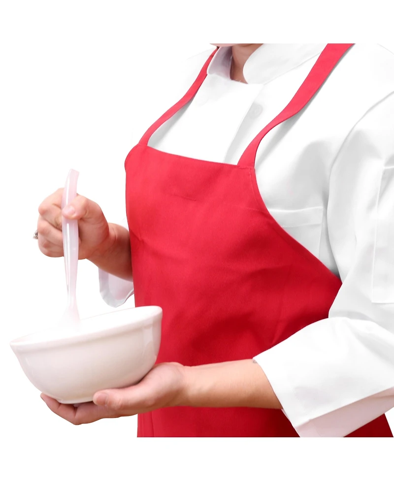 Arkwright Home Arkwright Mariposa Bib Aprons (12 Pack), 33x30, Spun Polyester, Color Options, Adjustable Ties
