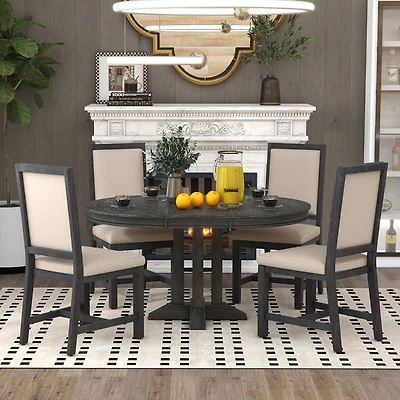 Streamdale 5-Piece Extendable Farmhouse Dining Set