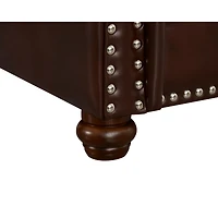 Streamdale Furniture Living Room Sofa Single Seat Chair With Wood Leg Burgundy Faux Leather
